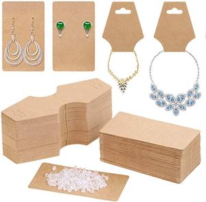 Özel Kraft kağıdı etiketleri küpe tutucu kolye ekran kartları - Product Image 2