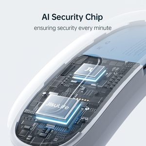 ISULIFE Ventilateur de cou portable sans lame à 100 vitesses avec affichage LED Installation de mini boîte mains libres rechargeable 5000mAh - Product Image 6