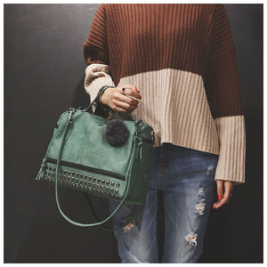 Sac à main en cuir à rivets pour femme, sac à bandoulière, sac messager, sac fourre-tout décontracté, sac à main pour femme - Product Image 3