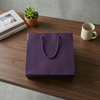 Sac en papier ondulé pour parfum Deep Purple avec logo/design graphique CMYK pour emballage de parfum de luxe