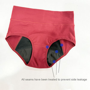 Culottes anti-fuites à taille haute en coton <span class=keywords><strong>pour</strong></span> flux abondant, post-partum et adolescentes, <span class=keywords><strong>pour</strong></span> prévenir les fuites latérales - Product Image 5