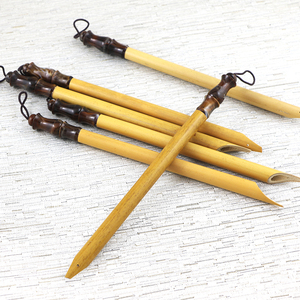 Pluma de bambú tradicional para caligrafía árabe, Pluma de caña de bambú oblicuo izquierdo, pluma de caligrafía <span class=keywords><strong>Javi</strong></span> - Product Image 2