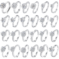 Bague pour femme en argent sterling S925 incrustée de moissanite, plaquée platine, bague de fiançailles, certification GRA, vente directe fabricant