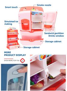 Best Sale Plastic <strong>Mini</strong> Refrigerator Kitchen Toys for <strong>Kids</strong> Girls Children Role Pretend Play House Set with Misting Spray <strong>Fridge</strong> - Product Image 4