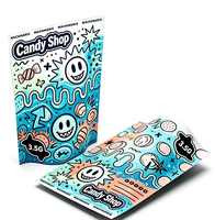 Sachets d'emballage personnalisés en Mylar pour bonbons gélifiés, pochettes verticales en plastique pour aliments