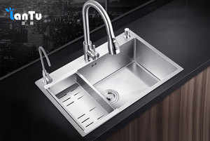 Fregadero De Cocina De Acero inoxidable De un solo cuenco, lavabo De lavado De verduras Rectangular, encimera De instalación, Fregaderos De Cocina - Product Image 4