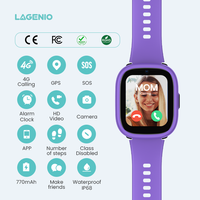 Reloj Inteligente para Niños LAGENIO K3, con Tarjeta SIM, Videollamada, SOS, Función de Encontrar Amigos, GPS, Batería de 2 Días, Sistema Operativo RTOS