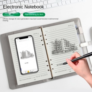 Cubierta de cuero inteligente Tamaño A3 Pantalla de papel de hojas sueltas Bloc de notas síncrono Escritura en tiempo real Almacenamiento sin conexión Al Imagen generada - Product Image 5