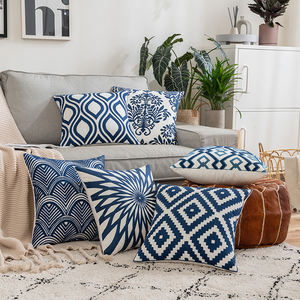 Personnalisation d'usine <span class=keywords><strong>originale</strong></span> géométrique brodé taie d'oreiller plusieurs options de couleur à la main broderie <span class=keywords><strong>housse</strong></span> de coussin - Product Image 2