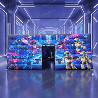 Escape Free Roam 9D, tente multijoueur gonflable, salle de réalité virtuelle VR, arène de tir pour expérience de jeu d'évasion dans un centre commercial