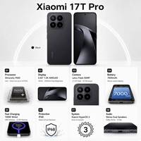 Xiaomi17T Pro Version Globale 2026 Nouveau Smartphone 5G Original 144Hz Batterie 7000mAh Appareil Photo Leica Étanche Téléphone Android Xiaomi
