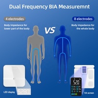 Báscula Digital Inteligente Personal de 8 Electrodos para Análisis de Composición Corporal, Diseño Portátil, Carga USB, Peso