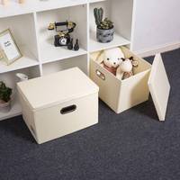Grand Conteneur de Stockage Pliable avec Couvercle Boîte de Rangement Pliable en Tissu Organisateur Conteneur Panier Cube avec Couvercle pour la Maison