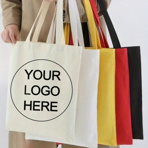 Custom Logo Eco-Friendly Sustainable Blank Bulk Wholesale Personalized Print Durable Shopping <b>Canvas</b> <b>Tote</b> Bag - Product Image 1