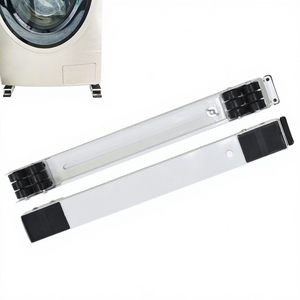 Support de meuble réglable pour <span class=keywords><strong>Machine</strong></span> à <span class=keywords><strong>laver</strong></span>, accessoire de réfrigérateur Mobile, Base de rouleau Mobile en métal avec roues de verrouillage - Product Image 1
