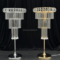 Décoration de mariage centre de table argent or métal cristal acrylique support de fleurs fête mariage centre de table