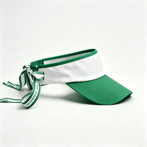 Unisex Fashion Color Block Sun Visor Hat Back <b>Ribbon</b> Bow UV Protection <b>Wide</b> Brim Ponytail Empty Top Cap Summer Sports Travel - Product Image 4