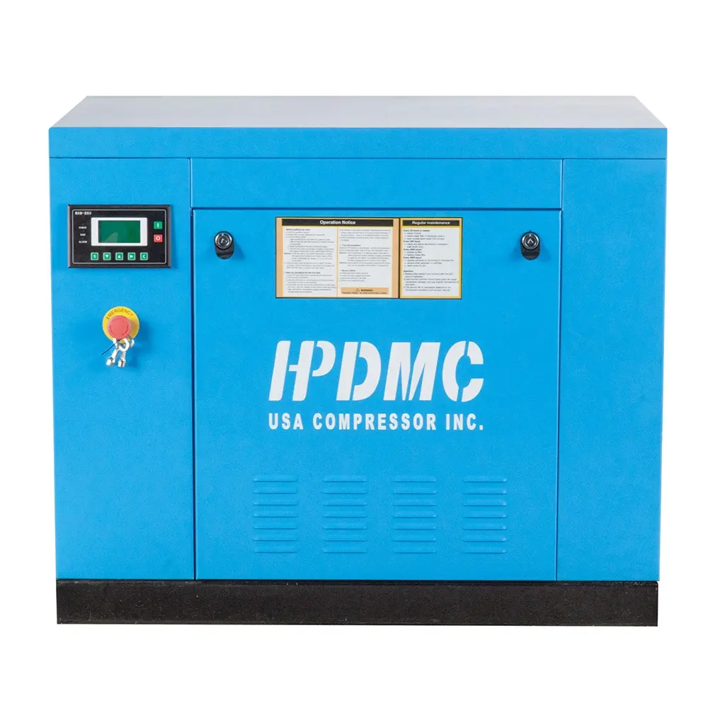 Dmc China fábrica 8bar 7.5kw 10hp 40cfm accionamiento directo de tornillo compresor de aire tipo General Industrial OEM