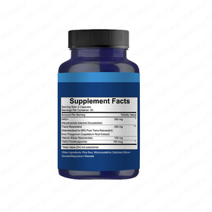 Cápsulas de NAD+ Resveratrol Trans-Resveratrol Quercetina Fisetina Longevidade Energia Antioxidantes Vitaminas Softgel 120 Contagens - Product Image 6