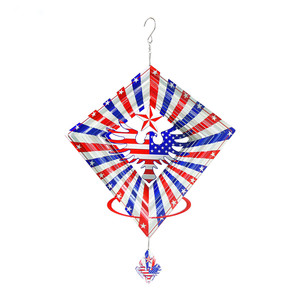 Amerika Adelaarsvlag Decor Metalen Hangende Kleurrijke Tuin Windspinner Voor Tuin Decor Usa <span class=keywords><strong>Wind</strong></span> <span class=keywords><strong>Spinners</strong></span> Eagles - Product Image 1