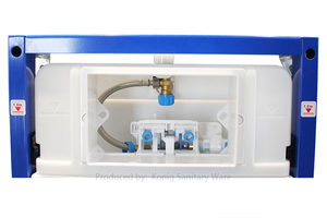 NOUVEAU ! Réservoir de chasse d'eau encastré en <span class=keywords><strong>plastique</strong></span> HDPE de 7,5 L à double chasse avec cadre métallique pour <span class=keywords><strong>WC</strong></span> suspendu, accessoires de salle de bain - Product Image 5