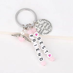 Llavero de Letras de Plástico, Colgante de Metal, Logotipo Personalizado, Cuentas de Alfabeto, Llavero de Aleación de Zinc, Llavero de Letras de Plástico Barato - Product Image 5