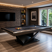 Mesa de Billar Profesional de Estilo Americano de Lujo Personalizada con Pizarra Premium para Casa, Club, Hotel y Bar
