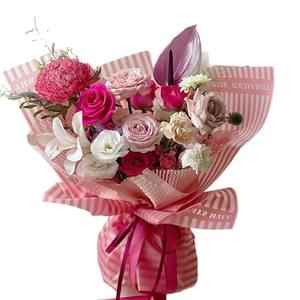 JOYWOOD Je t'aime pour toujours Nosa Papier rose imperméable pour emballer les fleurs Papier d'emballage pour bouquet Cadeau Fournitures de fleuriste Artisanat - Product Image 5