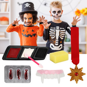 HW ชุดคอสเพลย์สัตว์ประหลาดทาสีร่างกายและใบหน้าชุดเทคนิคพิเศษฟันแวมไพร์เลือดปลอมฮาโลวีน - Product Image 4