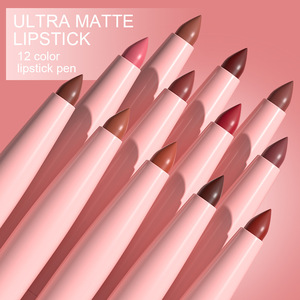Lot de 6 crayons à lèvres mats haute pigmentation, effet velours, <span class=keywords><strong>contour</strong></span> des lèvres estompé, application facile, couleur naturelle, vente en gros - Product Image 4