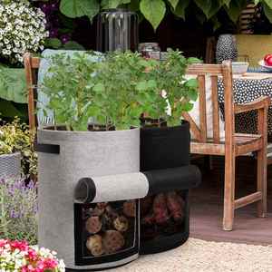 Sac de culture en tissu feutré pour plantes, 5 à 10 gallons, pour jardin domestique, avec poignées - Product Image 6