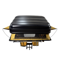 Tente de toit à coque rigide ABS pliable latéralement, avec support X-Hinge amélioré et renforcé, ouverture rapide, toile quatre saisons, pour camping rapide