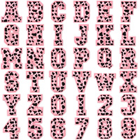 Vente en gros de breloques de chaussures avec lettre imprimée vache mignonne personnalisées décorations de chaussures en PVC et caoutchouc dessin animé A-Z Alphabet et breloque sabot 0-9 chiffres