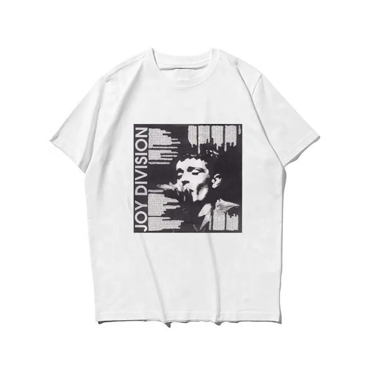 High Quality Men 100% Cotton Stylish Individuality Rock T-Shirts Post Punk Style Joy Division Darkwave Hip Hop T Shirt