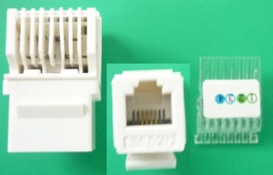 Module réseau UTP sans outil Keystone Jack Cat5e <span class=keywords><strong>RJ45</strong></span> Cat3 RJ11 RJ12 pour téléphonie vocale, accès aux portes et réseau, pour plaque murale - Product Image 4