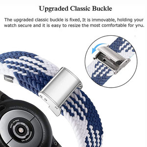<span class=keywords><strong>Bracelet</strong></span> en Nylon tressé Tschick 20/22mm pour <span class=keywords><strong>Huawei</strong></span> <span class=keywords><strong>Watch</strong></span> <span class=keywords><strong>3</strong></span> <span class=keywords><strong>Pro</strong></span>/<span class=keywords><strong>GT</strong></span> 2 46mm, <span class=keywords><strong>Bracelet</strong></span> élastique réglable pour Samsung <span class=keywords><strong>Watch</strong></span> <span class=keywords><strong>3</strong></span> 45mm - Product Image 4