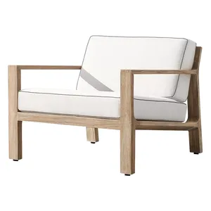 Großhandel gemacht moderne überlegene Materialien Holz Gartenmöbel für kleine Platz Massivholz Teak Lounge Chair Sofa