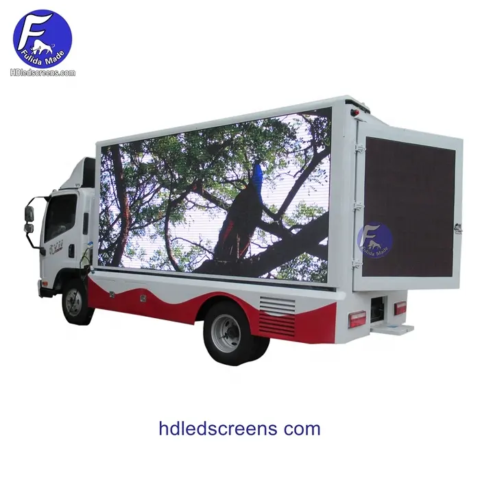 Outdoor Moving Commerciële Led Display Screen Board Op Voertuigen Truck Trailer Voor Advertenties