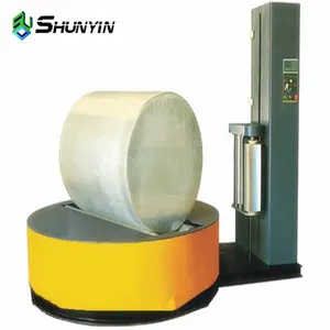Hete Verkoop Automatische Papier/Stof Rol Haspel Stretch Film Verpakking Verpakking Machine