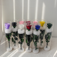 Lovebay Usine En Gros Simple Pour Toujours Rose avec Tige Everlastng Éternité Préservé Unique Rose Vraies Roses Éternelles Avec Tige