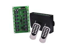 Émetteur et récepteur de télécommande sans fil RF 12 canaux 433 MHz 12 V ou 24 V