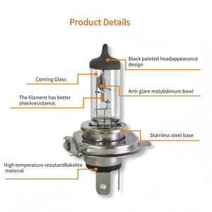 Bombilla Halógena para Auto, Faro Delantero, H4 24V 100/90W, Vidrio Corning, Certificación CE RoHS, Gran Venta - Product Image 3