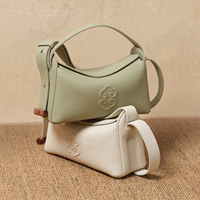 Sac à main pour femme en cuir de vachette pleine fleur, style chinois, sac coussin, bandoulière/sac à main.