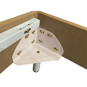 Cadre de lit amovible en métal pleine grandeur avec espace de rangement et <span class=keywords><strong>lattes</strong></span> en bois, base de plate-forme robuste pour la maison/hôtel-facile <span class=keywords><strong>à</strong></span> transporter - Product Image 3