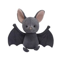 Boneka Kelelawar Abu-abu Lucu, Mainan Hewan Kelelawar Isi Dakron Lembut, Figur Boneka Dekorasi Halloween Hadiah Grosir