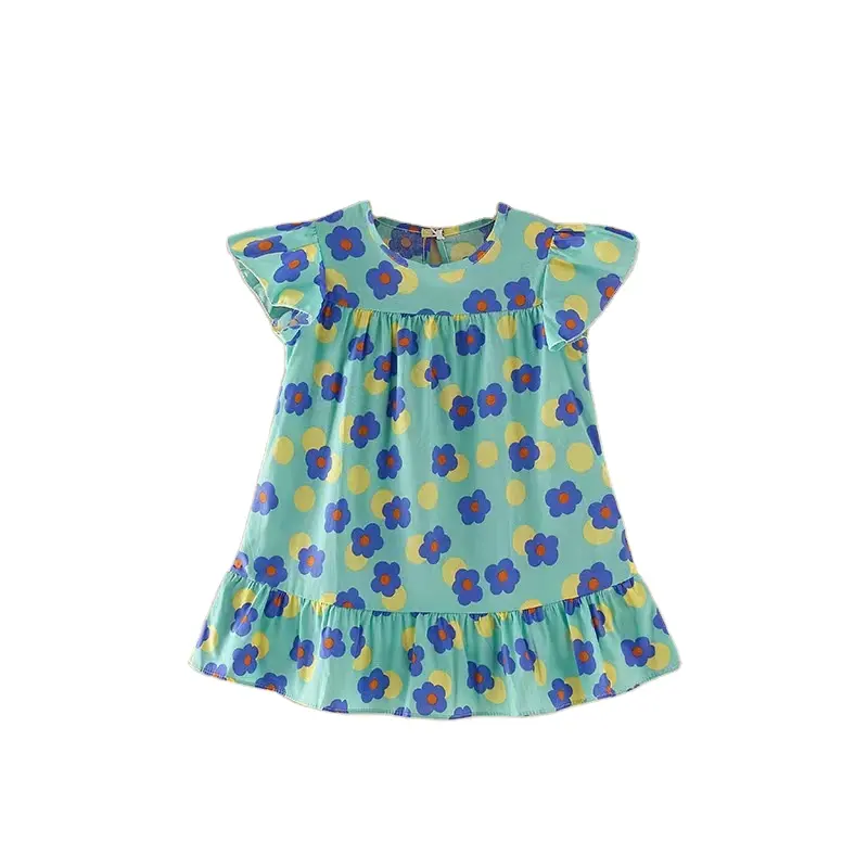 Neuzugang Fabrikdesign Sommer niedliche Kinderkleidung Kleid Baumwolle Baby Mädchenkleid