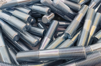 High Strength Carbon Steel Double-Ended Stud Bolts with Zinc Finish Double-Headed Threaded Fasteners