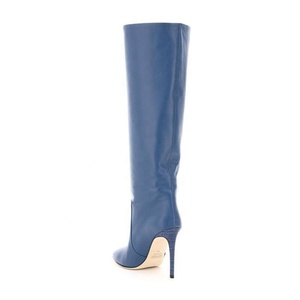 Nuevas Botas de Tacón Alto al Por Mayor, Botas de Piel Sintética con Tacón de Aguja, Zapatos de Moda para Mujer, Otoño Invierno, Uso Diario, Botas Altas Hasta la Rodilla - Product Image 2