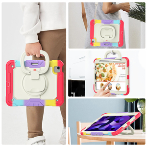 <span class=keywords><strong>Coque</strong></span> robuste à trois couches pour <span class=keywords><strong>iPad</strong></span> Air 4 / 5 / Pro 11 avec support rotatif intégré à 360° et protections de boutons réactives - Product Image 5