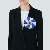 Liens personnalisés incorporés sororité lettres grecques broche fleur rose & vert Satin fleur broche broche